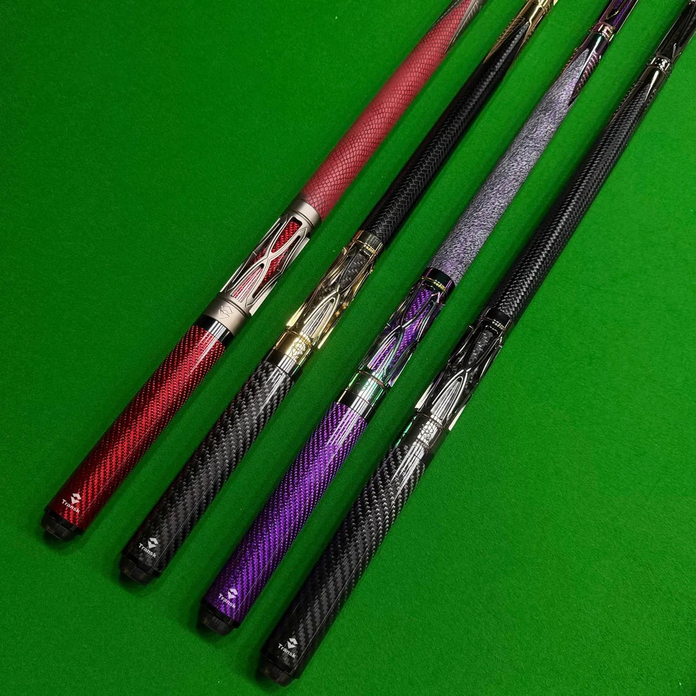Metal Carbon Fiber Pool Cue Set - 10.5/11.8/12.5mm Tip, Adjustable Weight, Gold/Red/Purple Options, Professional Billiard Stick for Advanced Players