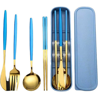 Elegant Gold Travel Cutlery