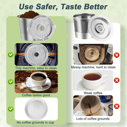 Eptchn 2 Pack Eco-Friendly Permanent Coffee Pods