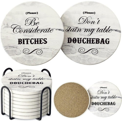 Funny Absorbent Ceramic Drink Coasters