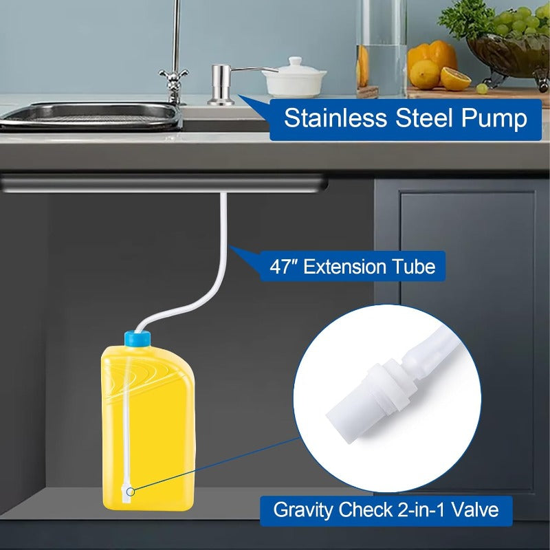 Stainless Steel Built-In Soap Dispenser