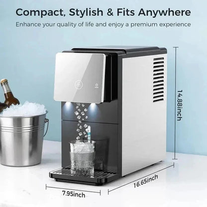 Countertop Nugget Ice Maker with Touch-Free Dispensing