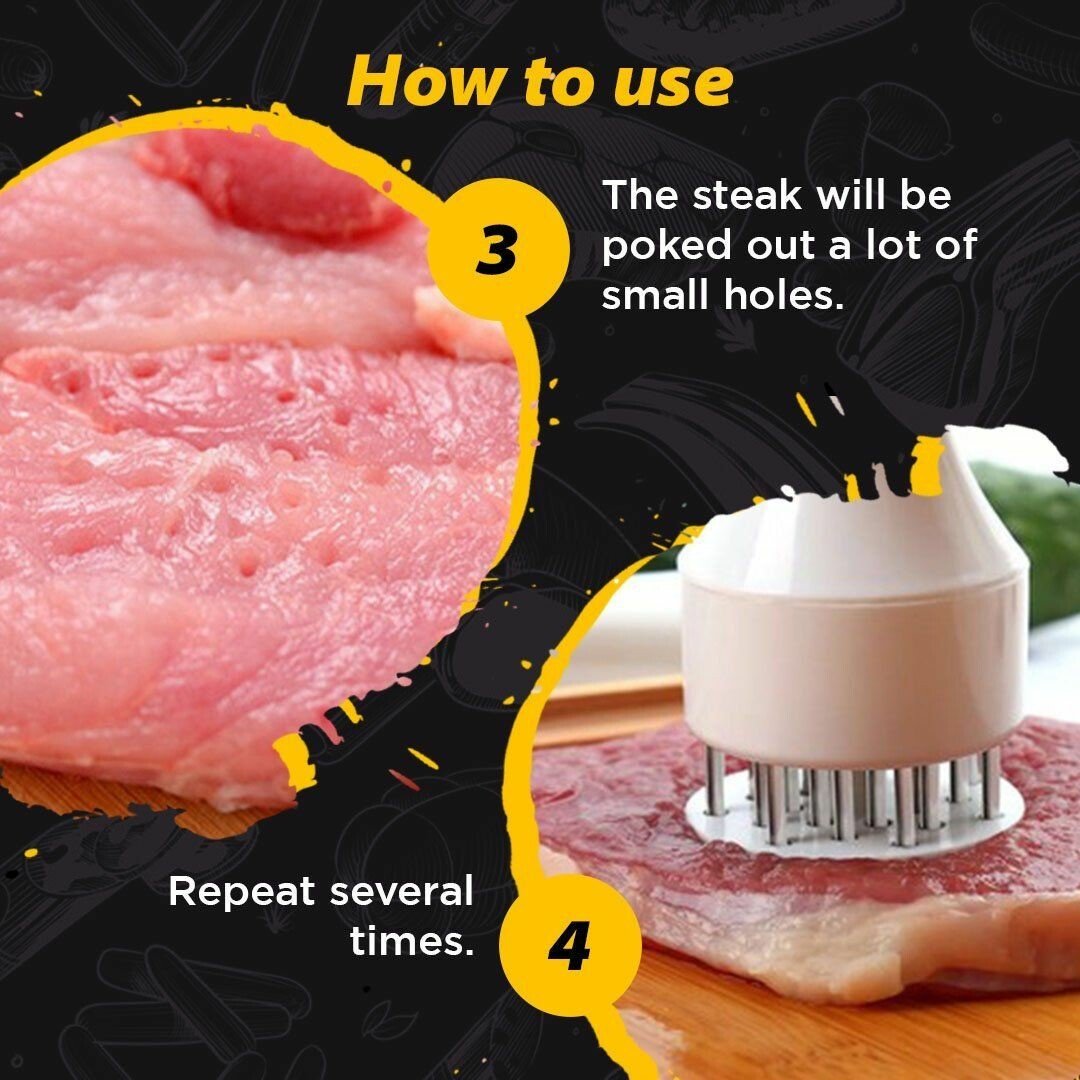 🥩Multi-Function Stainless Steel Quick Press Meat Tenderizer